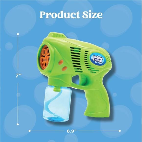 2 Kids Bubble Gun with 2 Bottles Bubble Refill Solution, Bubble Guns Kids 4-8, - Picture 6 of 8